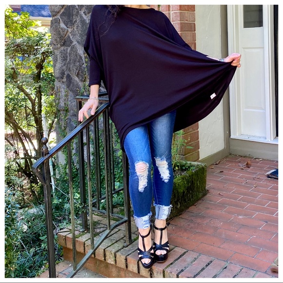 OVERSIZED LOOSE FIT BLACK KNIT SWEATER - Picture 10 of 10